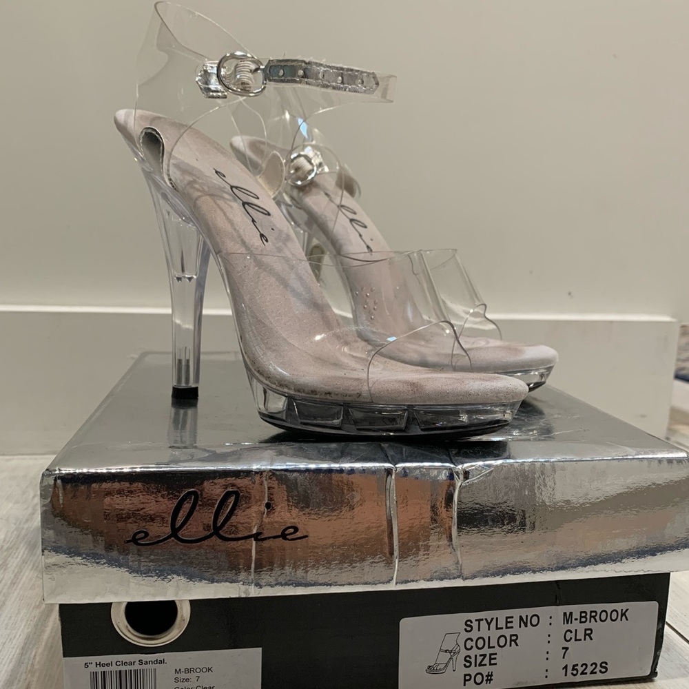 5” Clear Ellie Heels